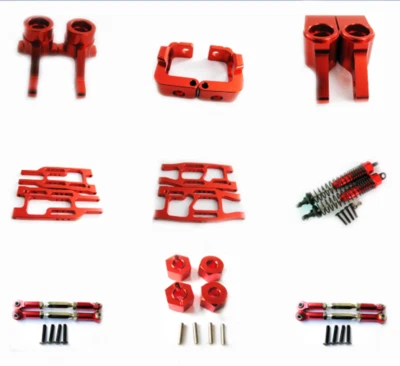 Aluminum Metal Upgraded DIY Parts For 1:10 HPI BULLET3.0 ST/MT/ Truck Car Red - Image 1 of 4