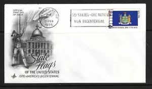 USA SC # 1643 State Flags / New York . Artcraft Cachet - Picture 1 of 1