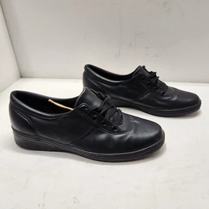Zapatilla deportiva Grasshoppers elástica de cuero sintético para mujer 10M cierre con cordones negra - Imagen 1 de 10