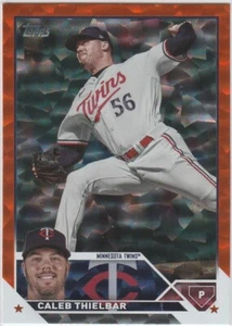 Actualización Topps 2023 Caleb Thielbar #US258 lámina de hielo naranja paralelo 294/299 gemelos - Imagen 1 de 1