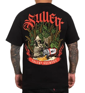 Sullen Barely Skull Tattoo Standard Black T Shirt M-5XL UK
