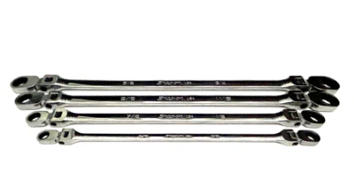New Snap-on™ XFR704 4-piece SAE 12-pt Double Flex Ratcheting Box Wrench Set - Image 1 of 4