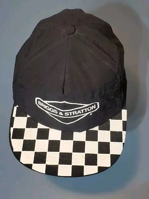 Briggs & Stratton Negro Cuadros Billete Ajustable Snapback Logo Sombrero De Colección  Foto 1 de 4