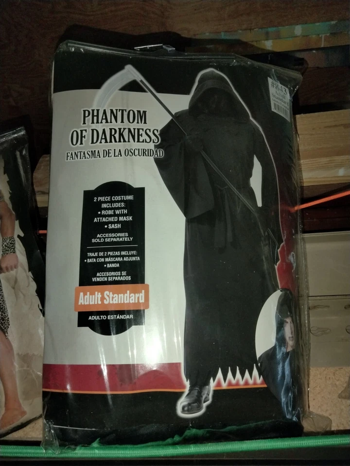 Disfraz Halloween Por Espíritu, Fantasma de las Tinieblas, Adulto con Guadaña Foto 1 de 1