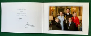 Antique Royal Christmas Card Signed by Queen Elizabeth Daughter Princess Anne - Picture 1 of 7