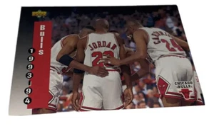 1993-94 Upper Deck Bulls Schedule Michael Jordan #213 Bulls HOF - Picture 1 of 3