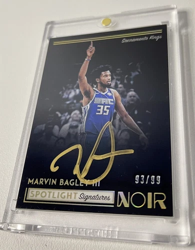 Marvin Bagley III 2018/19 Noir Spotlight Signatures Auto Rookie RC /99 Kings