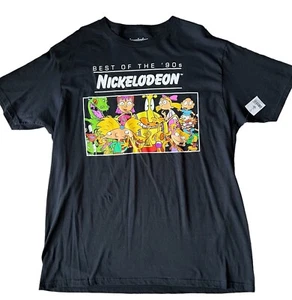 Nickelodeon "Best of the 90s" Rugrats Black Graphic Mens XL Short Sleeve T-shirt - Picture 1 of 6