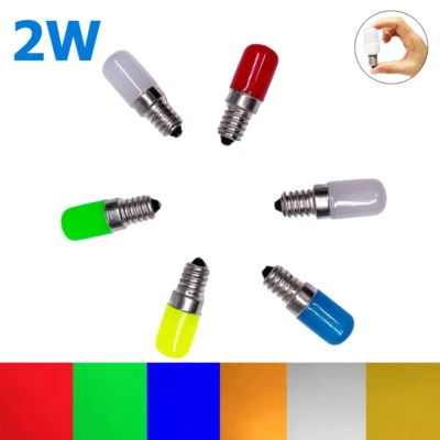2W Refrigerator LED Lamp Light Bulb E14 E12 Green 110V 220V Freezer Bulbs - Image 1 of 4