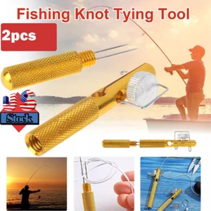 2X Fishing Knot Quick Tying Tool Line Clipper Snip Hook Nipper Tie Knotter HOT - Picture 1 of 11