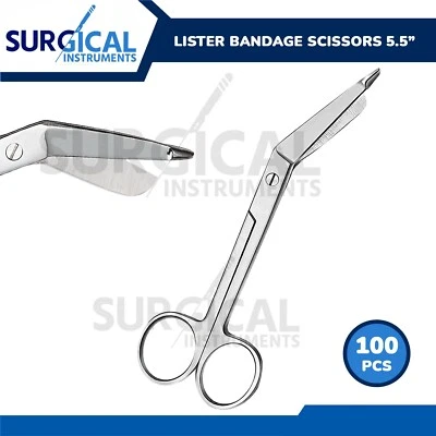 100 Tijeras de Vendaje 5.50" Enfermeras EMT Instrumentos Médicos Quirúrgicos Primeros Auxilios Foto 1 de 4