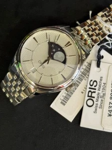 Oris Artelier Grande Lune Date Diamonds 36mm Moon Phase 01 763 7723 4051 NEW - Picture 1 of 6