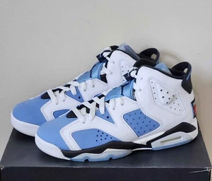 Air Jordan 6 Retro GS UNC University Blue/Wht (384665-410) Size 6Y / Women's 7.5 - Picture 1 of 7