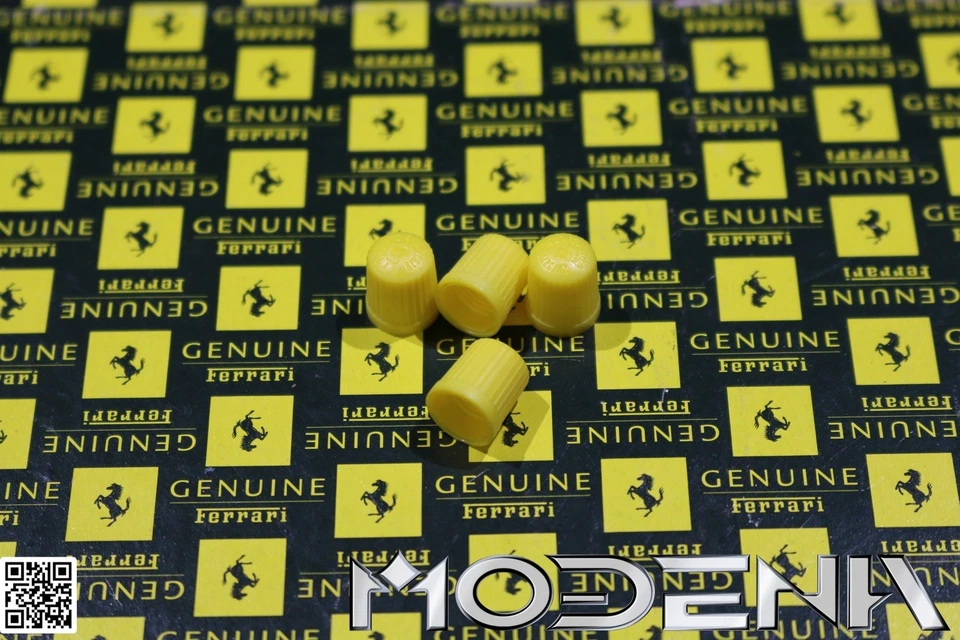 Satz Ventilkappe Reifenventil Ventilkäppchen Kunststoff gelb Ferrari Kunststoff — 第 1/1 张图片