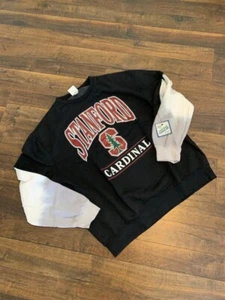 NCAA STANFORD CARDINAL men's crewneck sweatshirt, black, MEDIUM, New w/tags - Picture 1 of 1