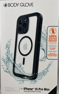 Body Glove Tidal Waterproof Case (Magsafe) - iPhone 15 Pro Max (6.7) Black/Clear - Picture 1 of 2