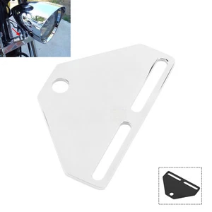 Motorcycle Chrome Bottom Mount Headlight Bracket Adapter For Harley Touring Bike - Picture 1 of 7