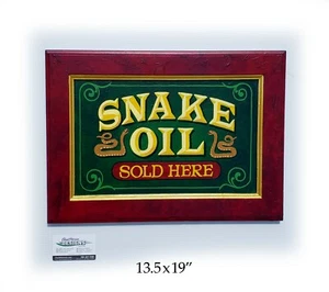 Letrero de espectáculo lateral de circo al óleo de serpiente pintado a mano - Imagen 1 de 5