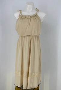 Vestido Midi Vintage RARO Años 70 Joven Eduardiano Arpeja Boho Floral Cuello Mediodía Talla 3 - Imagen 1 de 10