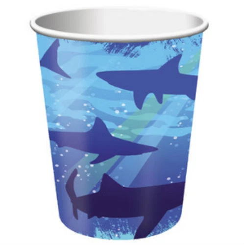 Shark Splash Party Cups - Birthday Party Supplies - Image 1 of 1