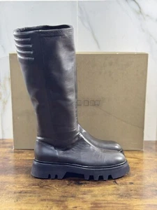 Pomme D’or Boot Boot Women Leather Grey Luxury Handmade Woman Vibram 40 - Picture 1 of 6