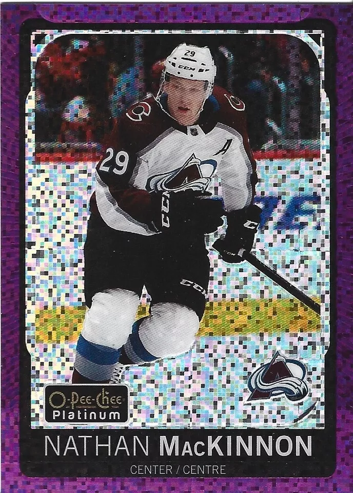 Nathan MacKinnon #P-NM - 2021-22 O-Pee-Chee Platinum - Preview Violet Pixels - Image 1 of 1