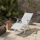Outsunny Sonnenliege Klappbar Gartenliege Liegestuhl mit Verstellbarer Fusttze