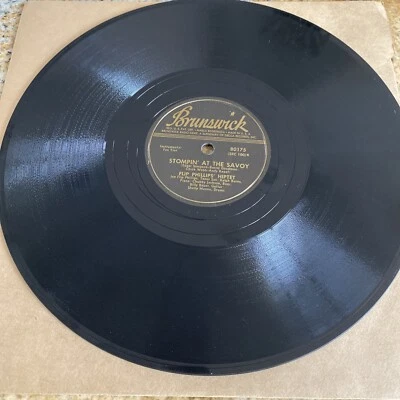 JAZZ Flip Phillip Hiptet 78 rpm BRUNSWICK 80175 STOMPIN' AT THE SAVOY 78 VG+ - Image 1 of 4
