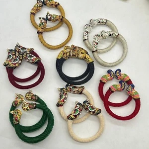 Traditionelle Pfau Perlen Armreifen für Frauen Ethno Handarbeit Kada Schmuck - Bild 1 von 30