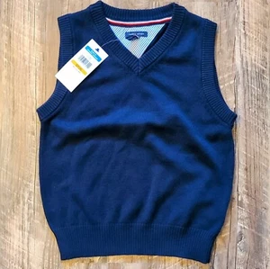 Tommy Hilfiger Navy Knit Sweater Vest - School Uniform Boy's Size 4/Small - Picture 1 of 4