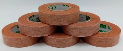 3M Micropore Tan 1.25cm x 9.1m Adhesive Surgical Tape - Pack of 6