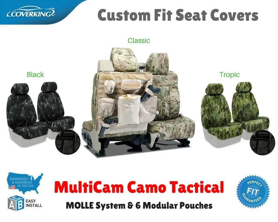 Fundas de asiento multicámara camufladas tácticas para Chevy Silverado 1500 ajuste personalizado Foto 1 de 1