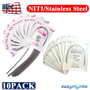 100 piezas Cables Dentales Ortho NITI Arco Acero Inoxidable Elásticos Naturales 14/16/18/20 - Imagen 1 de 25