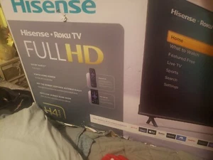 Hisense TV 40-Inch Class FHD (1080P) Roku Smart LED Television Entertainment NEW - Picture 1 of 3