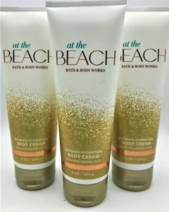 x3 Bath & Body Works AT THE BEACH 8 oz. Ultimate Hydration Body Cream lotion - Picture 1 of 2
