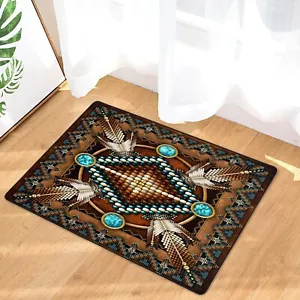 Rustikaler Südwesten Vorleger 2x3, Azteken Stamm Indianer Überwurf Teppiche Boho... - Bild 1 von 7