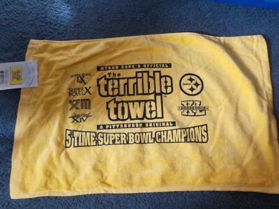 Pittsburgh Steelers Myron Cope's 5 veces campeones del Super Bowl Terrible Toalla Nueva con Etiquetas  Foto 1 de 2