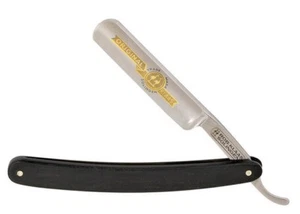 ROBERT KLAAS HANDGEFERTIGTER KOHLENSTOFFSTAHL 5/8" GERADER RASIERER/EBENHOLZGRIFF - Bild 1 von 1
