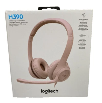 Logitech H390 Wired Headset for PC/Laptop, Stereo Headphones w/ Noise Cancelling - Image 1 of 4