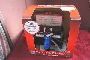 MR. CHRISTMAS "PLAY IT AGAIN! POLAR BEAR" IN BOX W/ VOICE CONTROL TECHNOLOGY - Picture 1 of 5