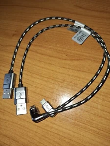 Genuine Volkswagen Phone charger cables X2 usb-A to usb micro b. - Photo 1 sur 2