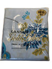 Vtg Cannon Gold Label Pillowcase Set Of Two Standard Blue Butterfly MOD