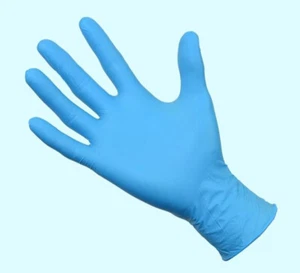 100 pz guanti in lattice monouso blu nitrile guanti impermeabili per uso alimentare neri - Foto 1 di 16