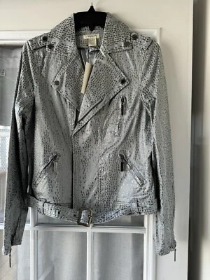 NWT Vertigo Paris Animal Print Biker  Moto Jacket Sz M - Image 1 of 4