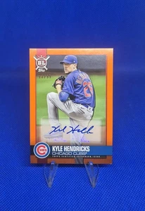  2021 Topps Big League Kyle Hendricks Auto Orange  12/99 Chicago Cubs - Picture 1 of 2