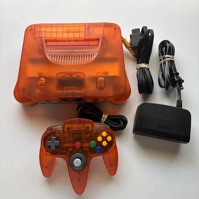 Controlador de consola Nintendo 64 N64 Fire Orange Funtastic completo auténtico OEM Foto 1 de 4