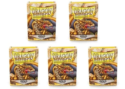 Gold Metallic Card Sleeves Clear Front Durable For Magic The Gathering Pokemon - Image 1 of 4