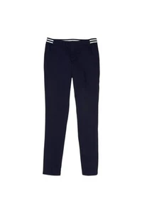 girls Stretch Contrast Elastic Waist Pull-on School Uniform Pants Navy 7 US - Picture 1 of 1