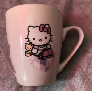 Taza infantil Hello Kitty coleccionable, rosa y blanco, sin usar - Imagen 1 de 3