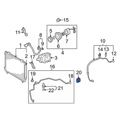 For Toyota Tundra 2022-2024 Toyota 8871802170 A/C Refrigerant Line Clamp Foto 1 de 4